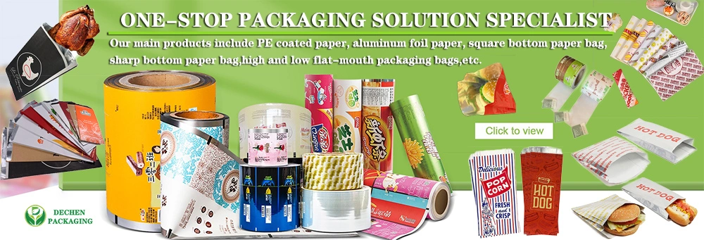 Craft Paper Aluminium Foils for Food Kebab Packaging Bag