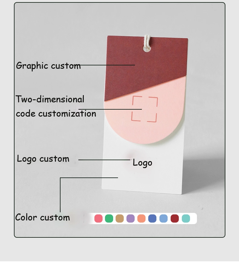 Wholesale Custom Branded Kraft Paper Foil Logo Labels Hang Tag Price Garment Labels Clothing Tag